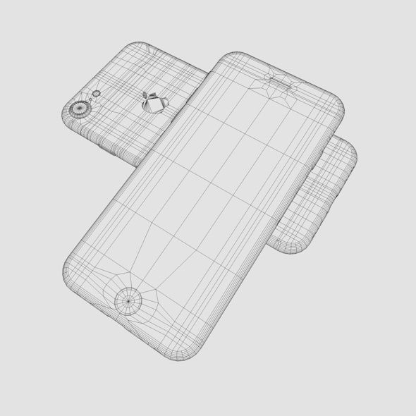 Apple iPhone 7 Low-poly 3D model_5