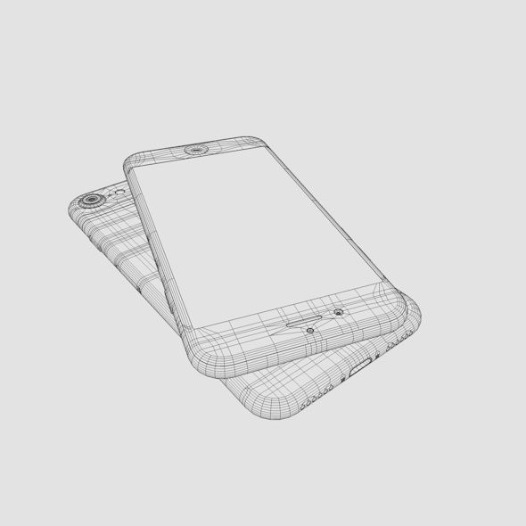 Apple iPhone 7 Low-poly 3D model_8
