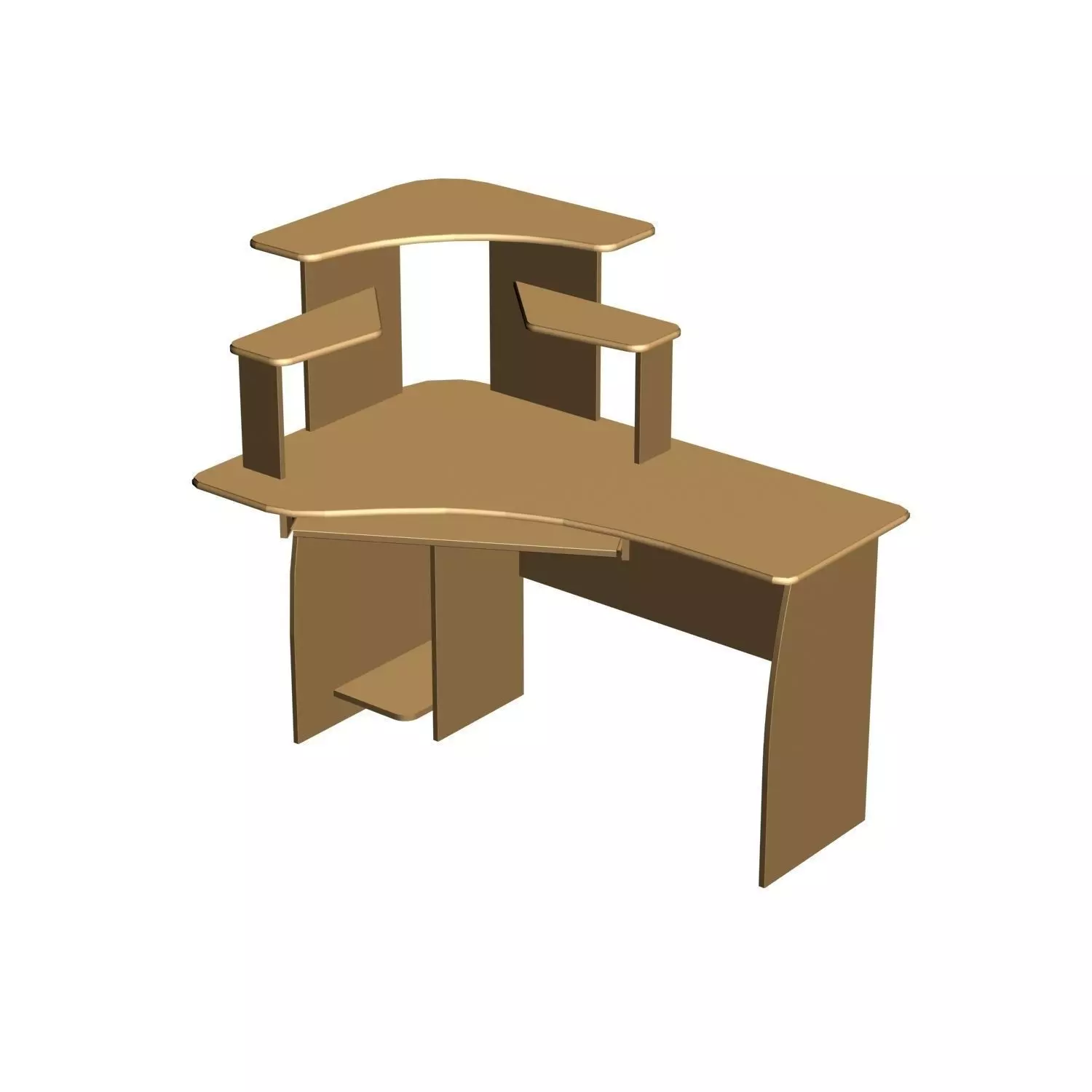 Computer Table 002 free 3D model | CGTrader