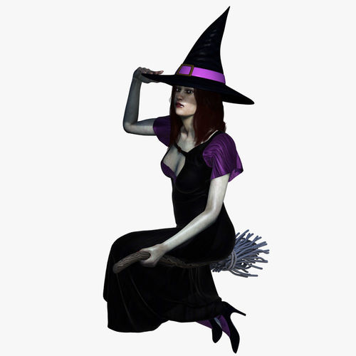 Witch Low-poly 3D model