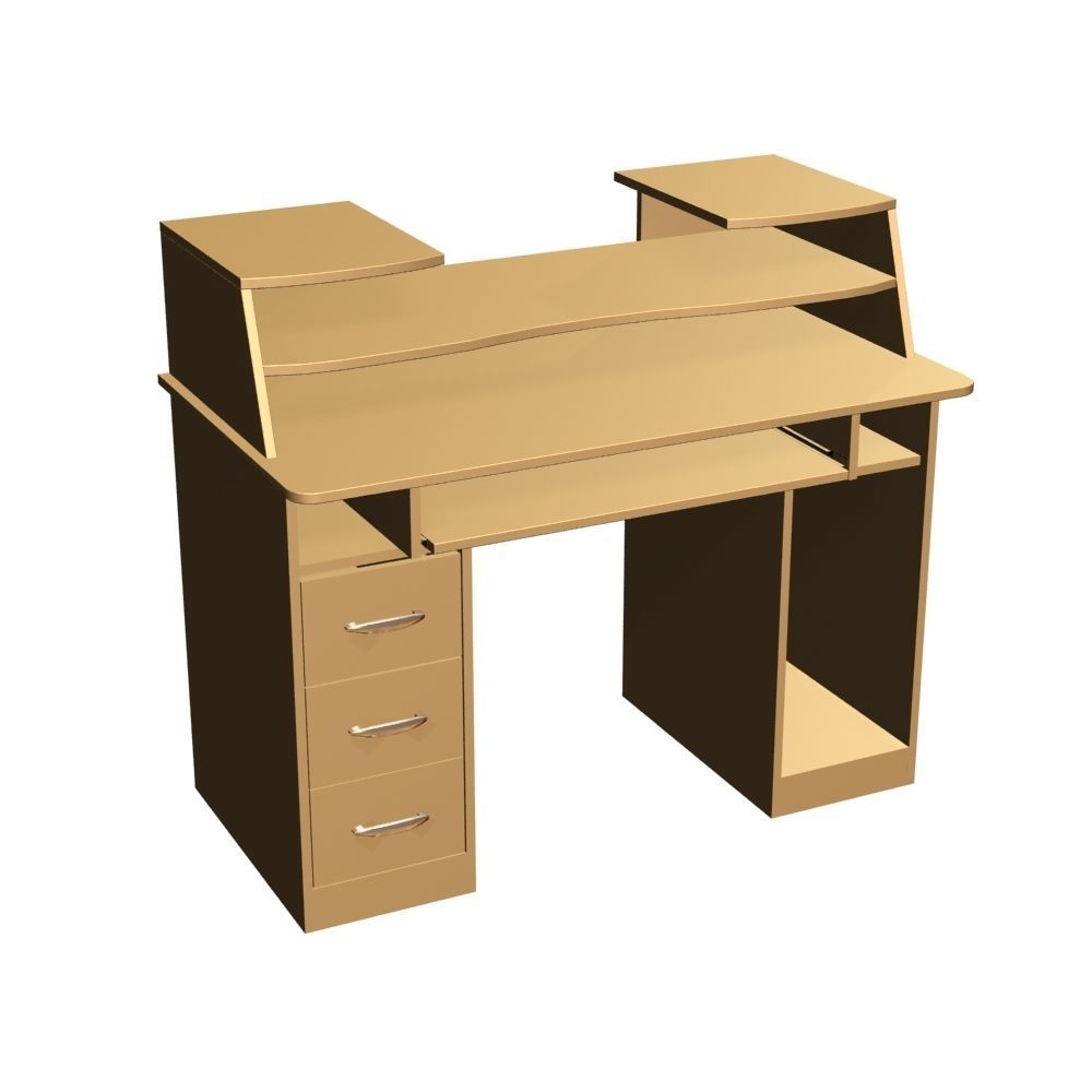 Computer Table 0008 3D model_6