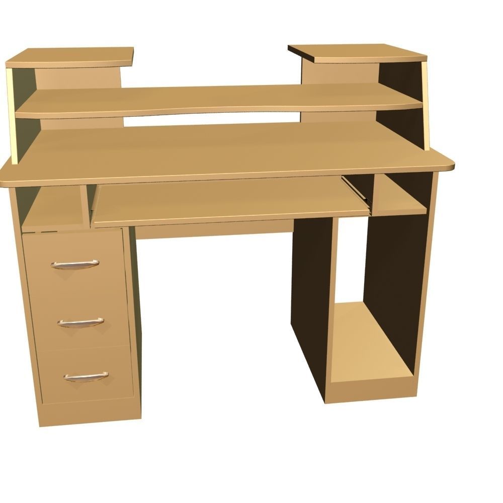 Computer Table 0008 3D model_4