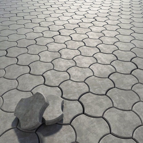 Paving stone threetoed 3D model