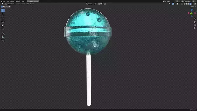 Lollipop PBR 3 Low-poly 3D model 6