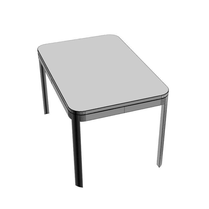 Wooden Table 006 3D model_21