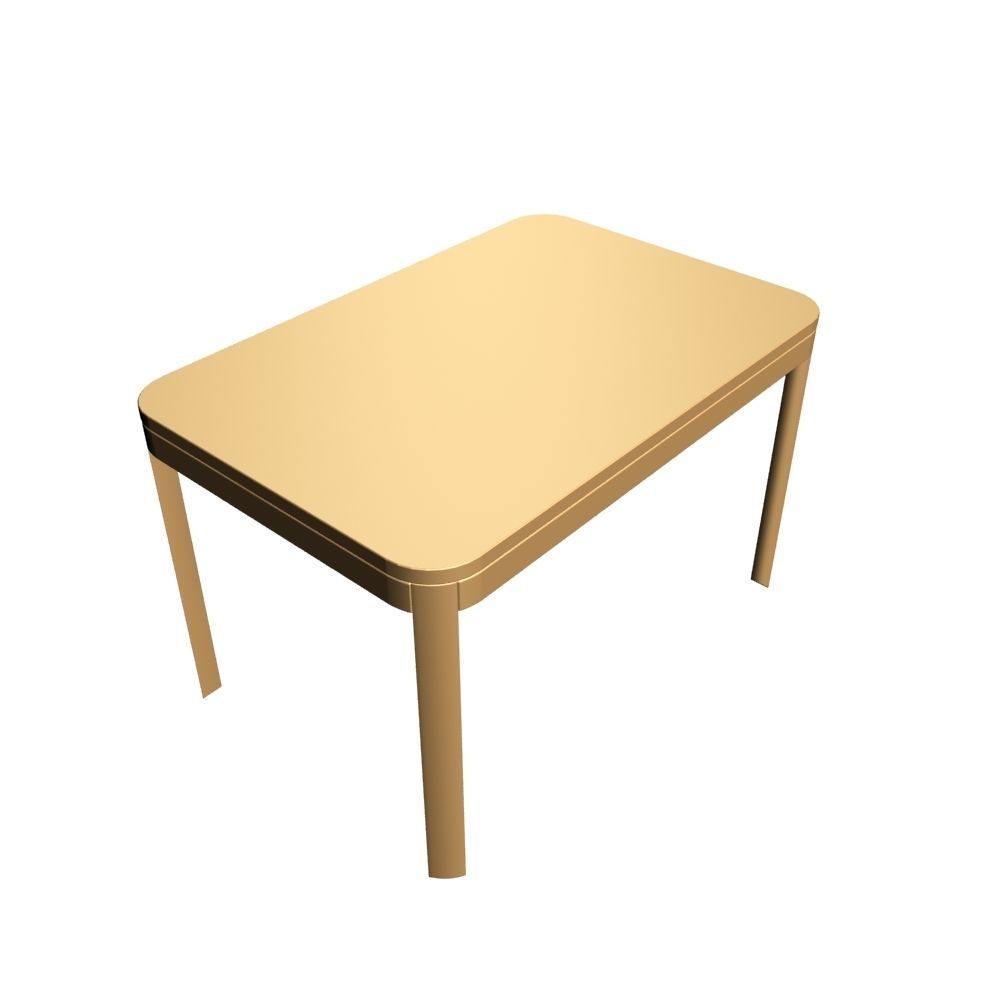 Wooden Table 006 3D model_3
