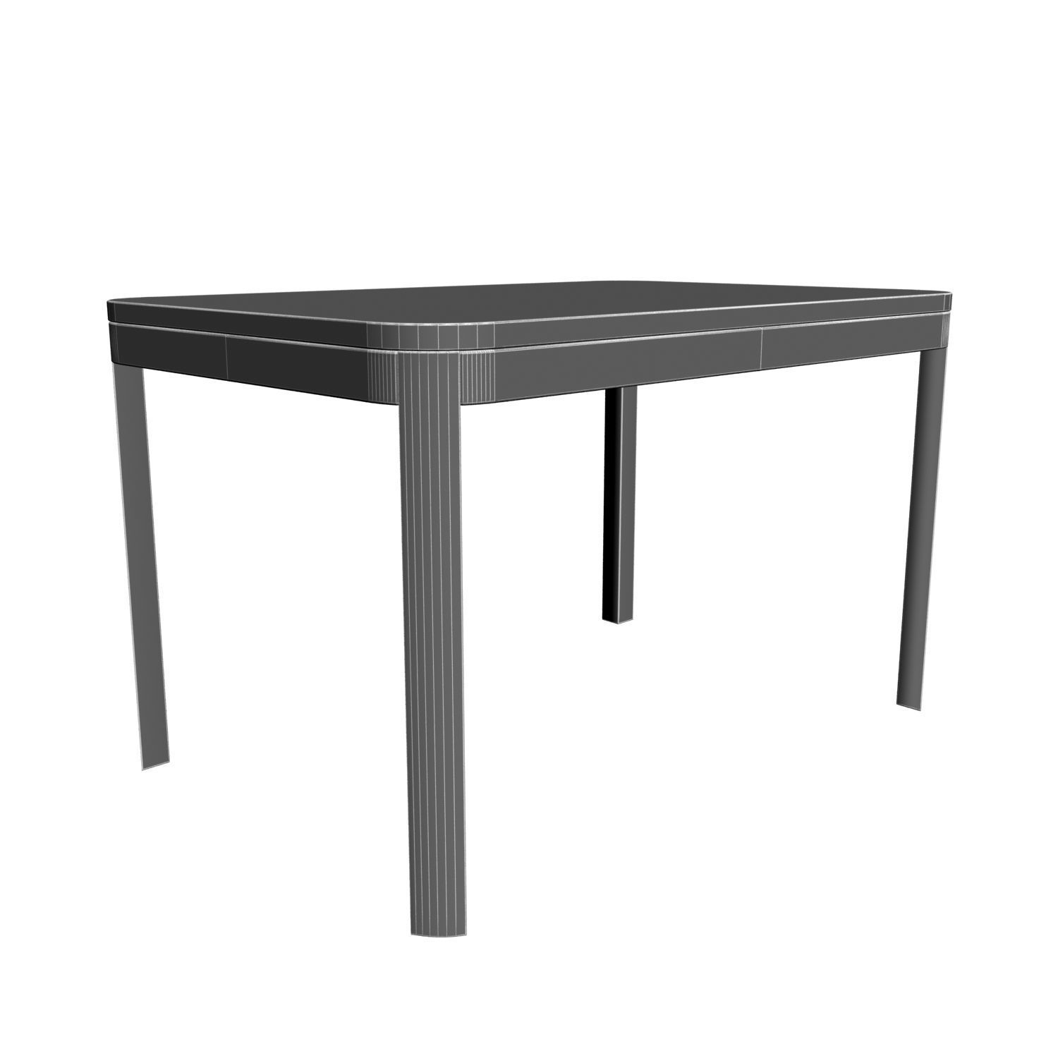 Wooden Table 006 3D model_1