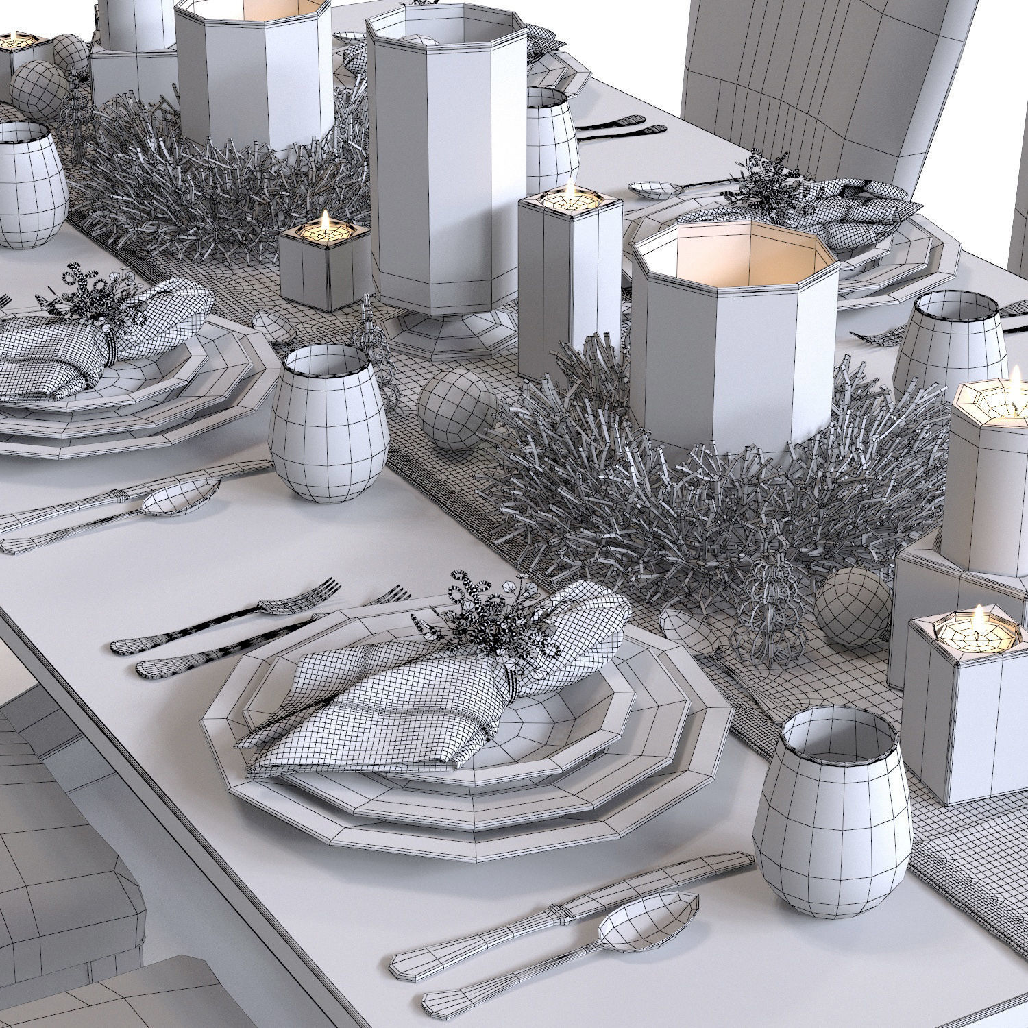 Clayton Armchair and Winnetka Table 3D model_6