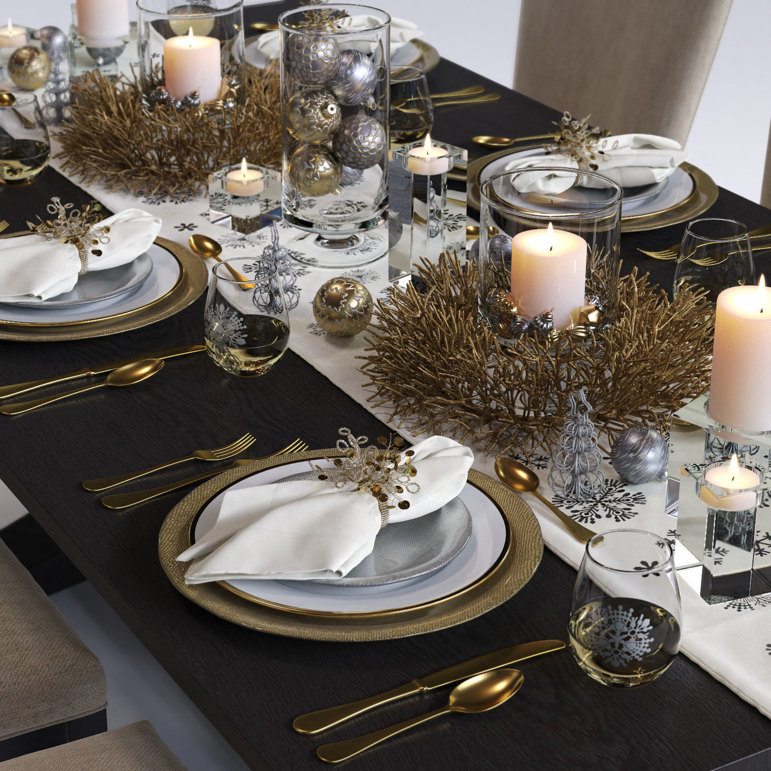 Clayton Armchair and Winnetka Table 3D model_3