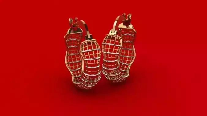 Earing hoop earrings with diamonds