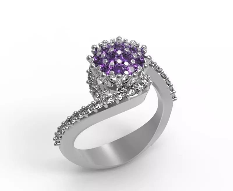 0521 Engagement Ring - Wedding Ring 3D print model