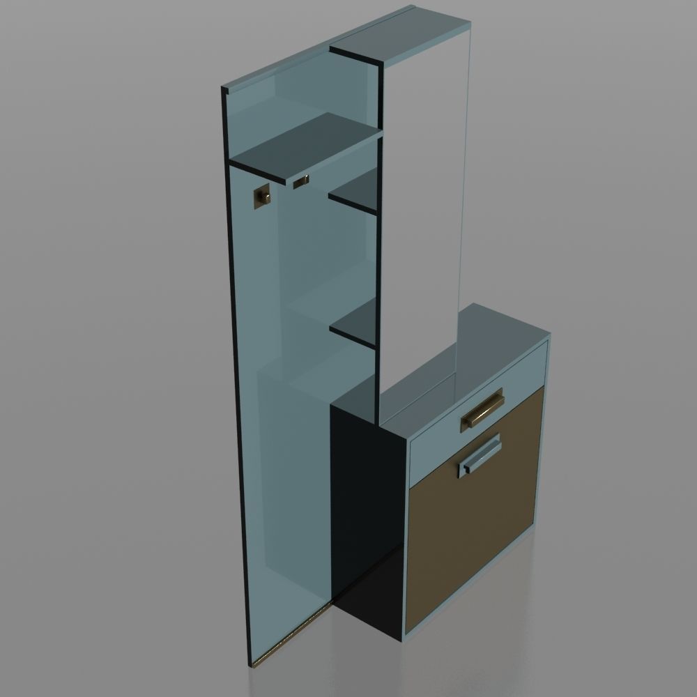 Hallway 003 3D model_3