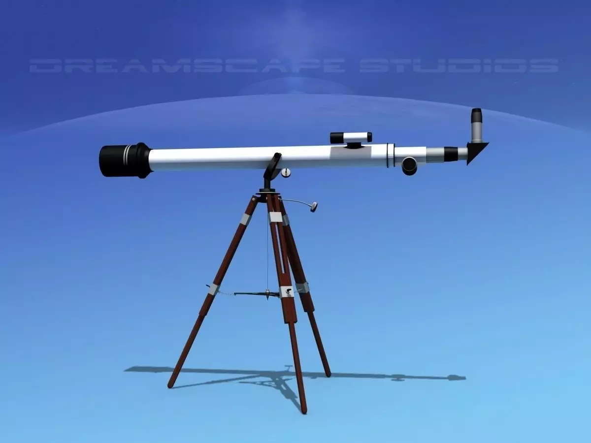 6 In Refractor Telescope 3D model