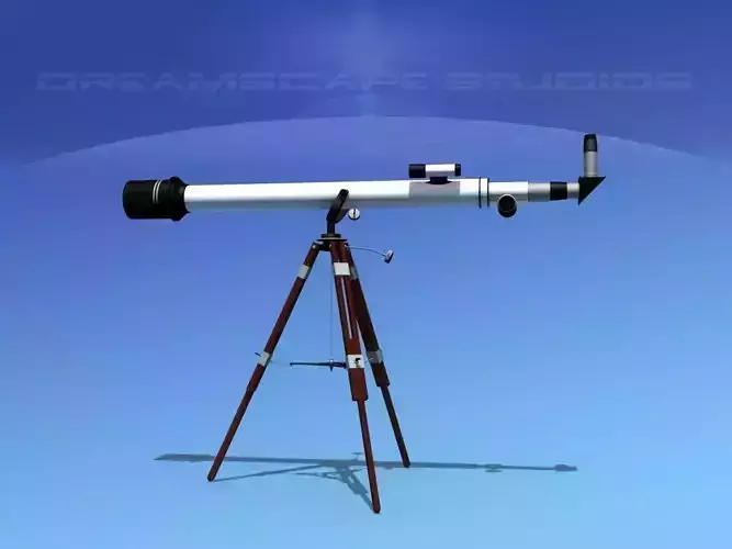 6 In Refractor Telescope 3D model