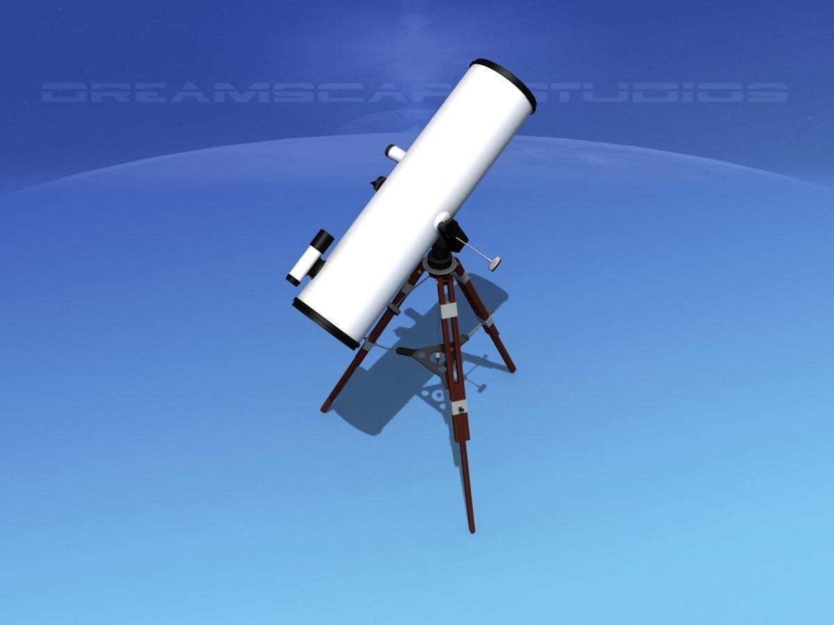 12 In Reflector Telescope 3D model rigged CGTrader