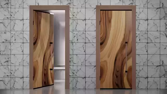 Modern Styled Wooden Door 4K PBR