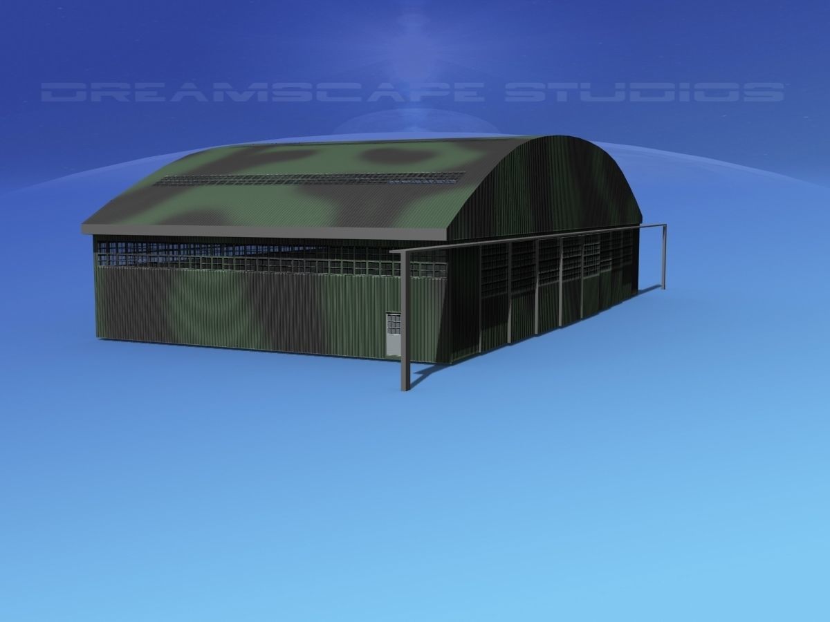 Aircraft Hangar 2 3D model_3