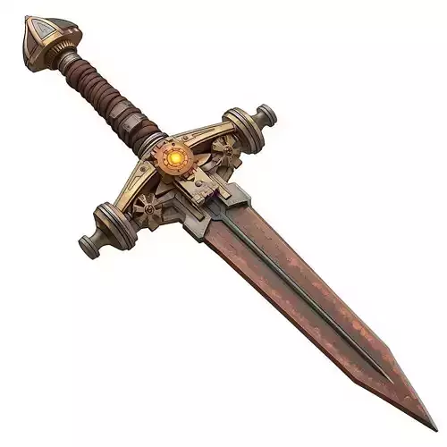 Clockwork Ember Dagger 3D Model