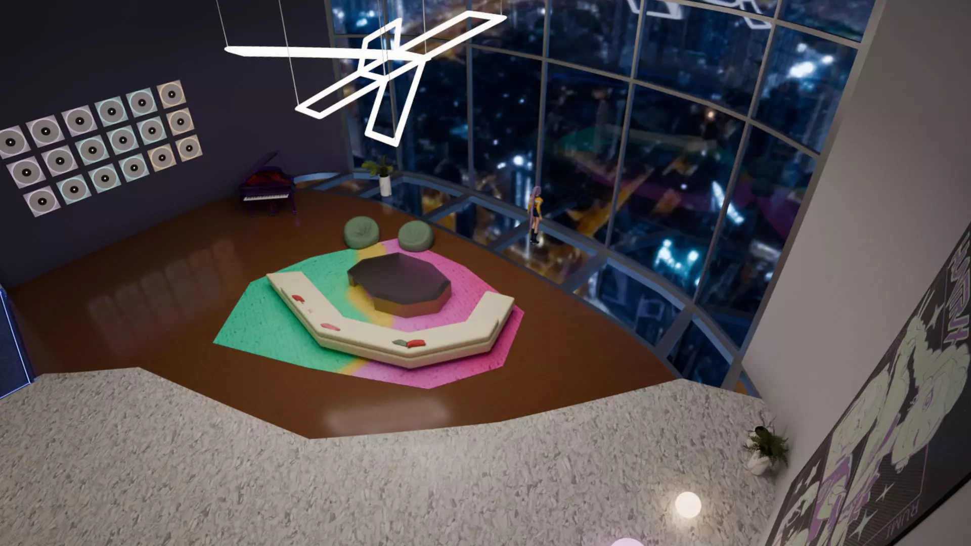 HUNTRIX inspired PentHouse Low-poly 3D model