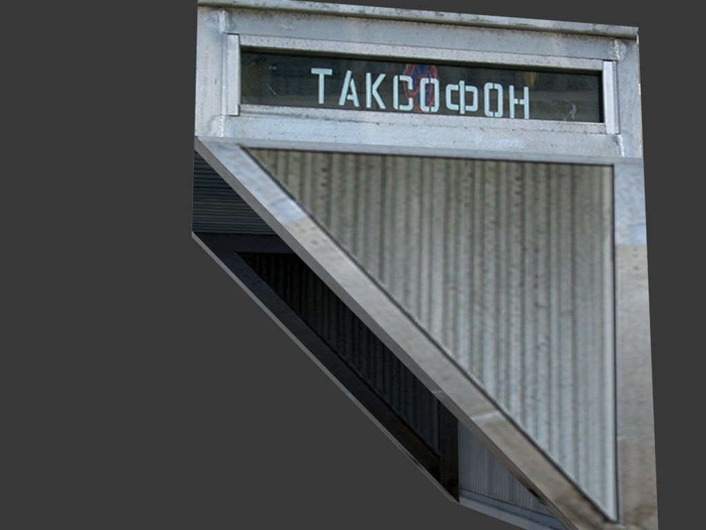 Taxafon telephone booth with phone Low-poly 3D model_3