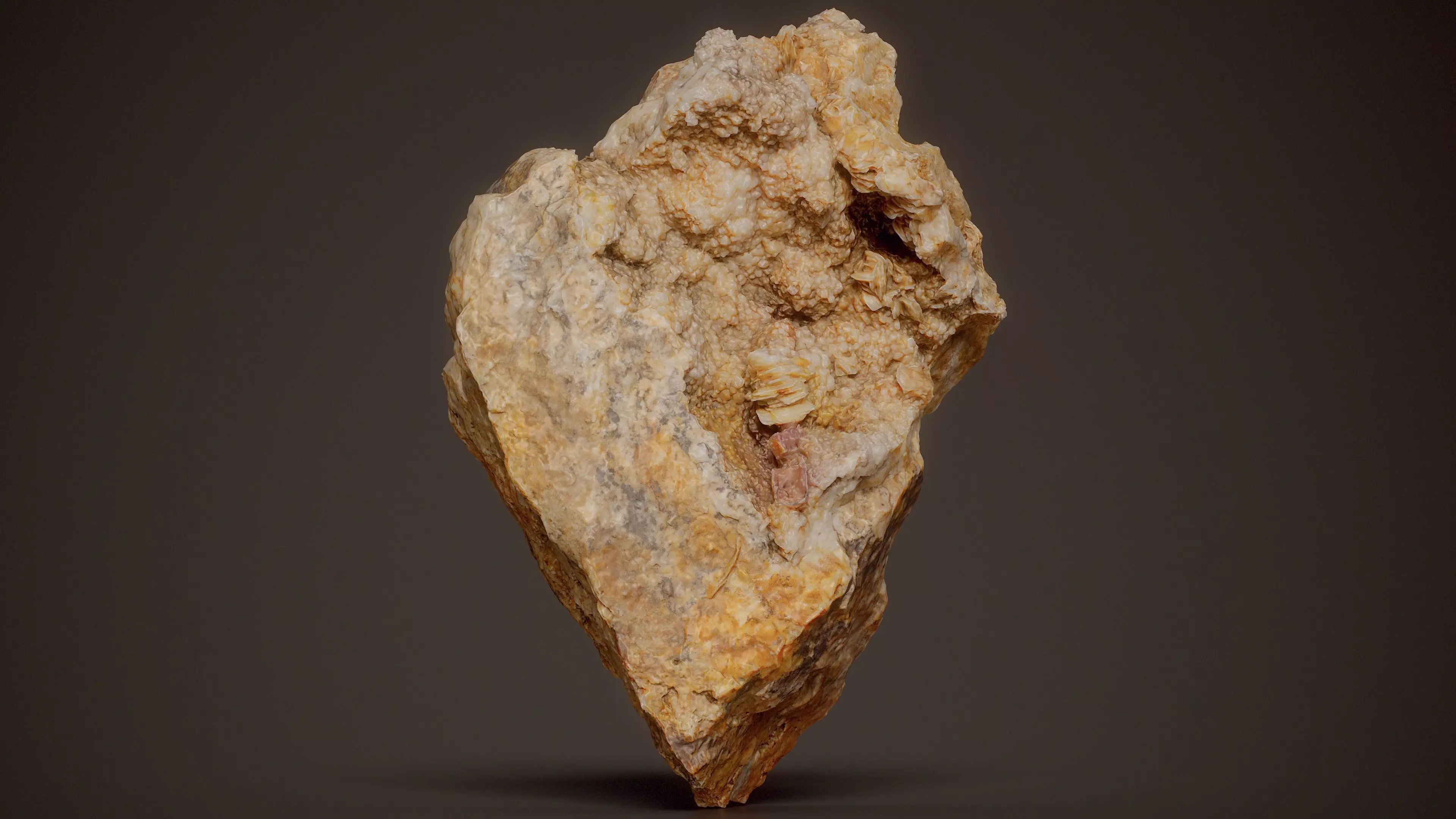 Rose Quartz Brown Pink Rock Low-poly 3D model