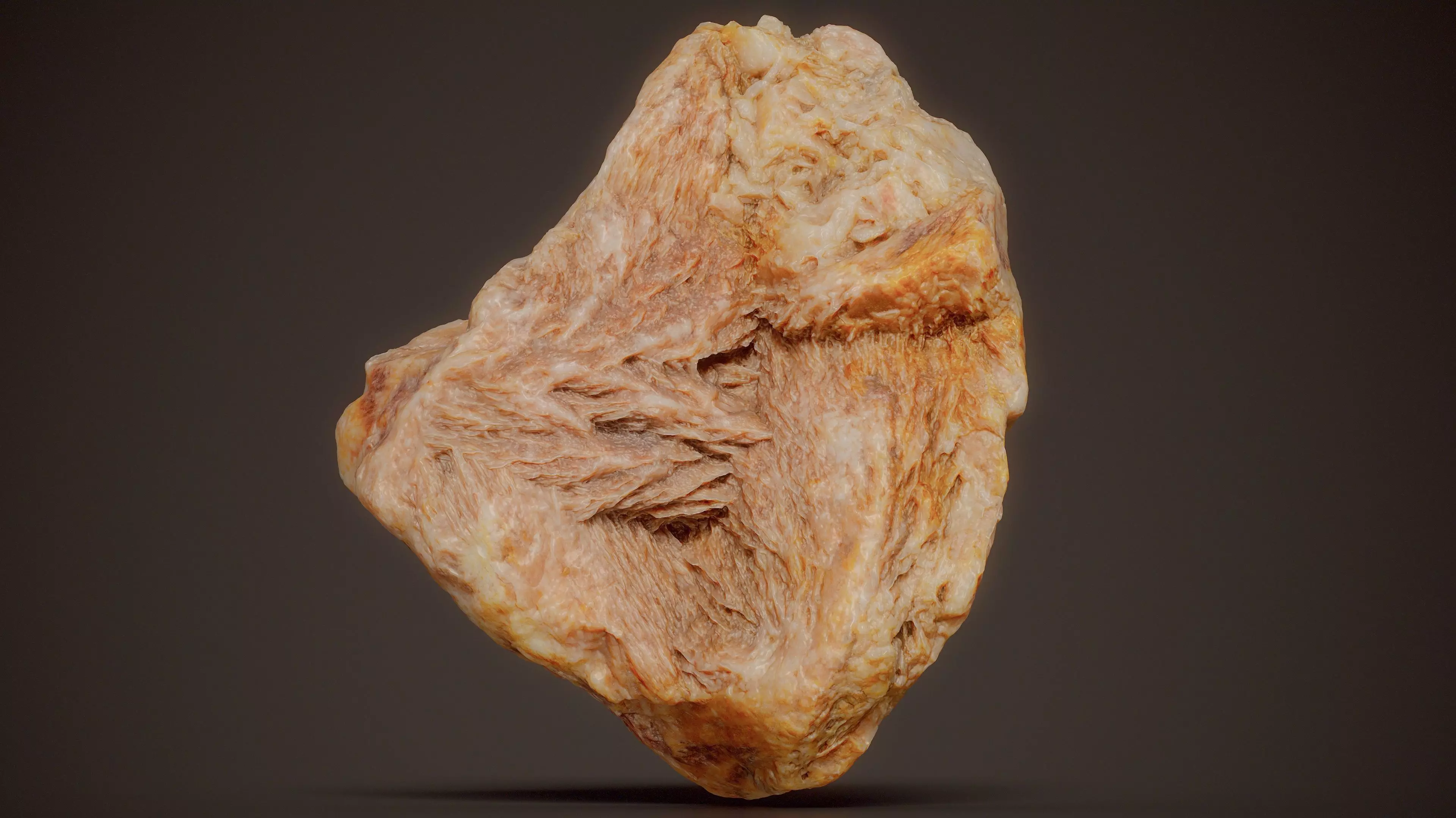 Desert Rose Barite Brown Rock 01 Low-poly 3D model