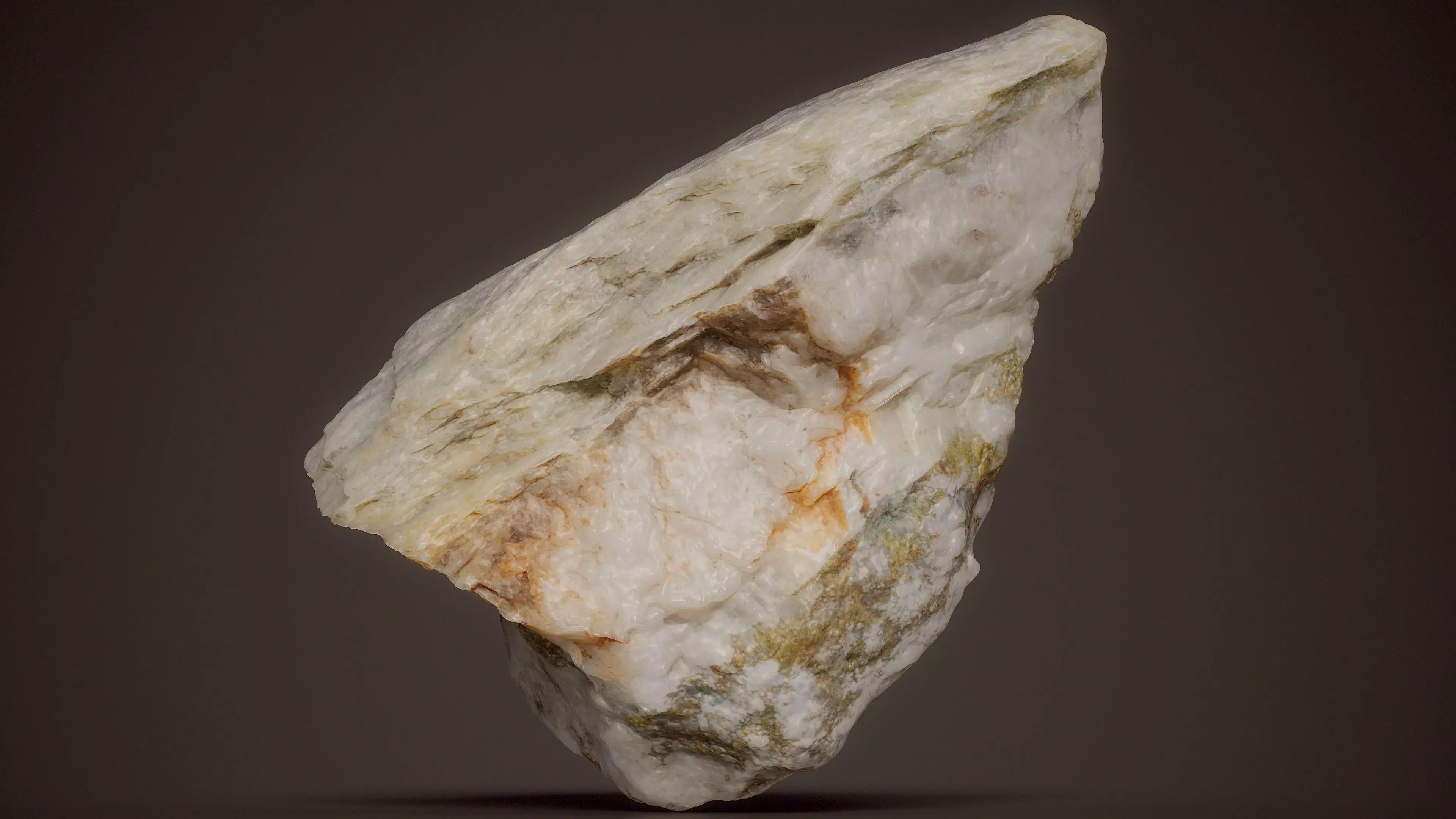 Calcite Marble Grey Rock Low-poly 3D model