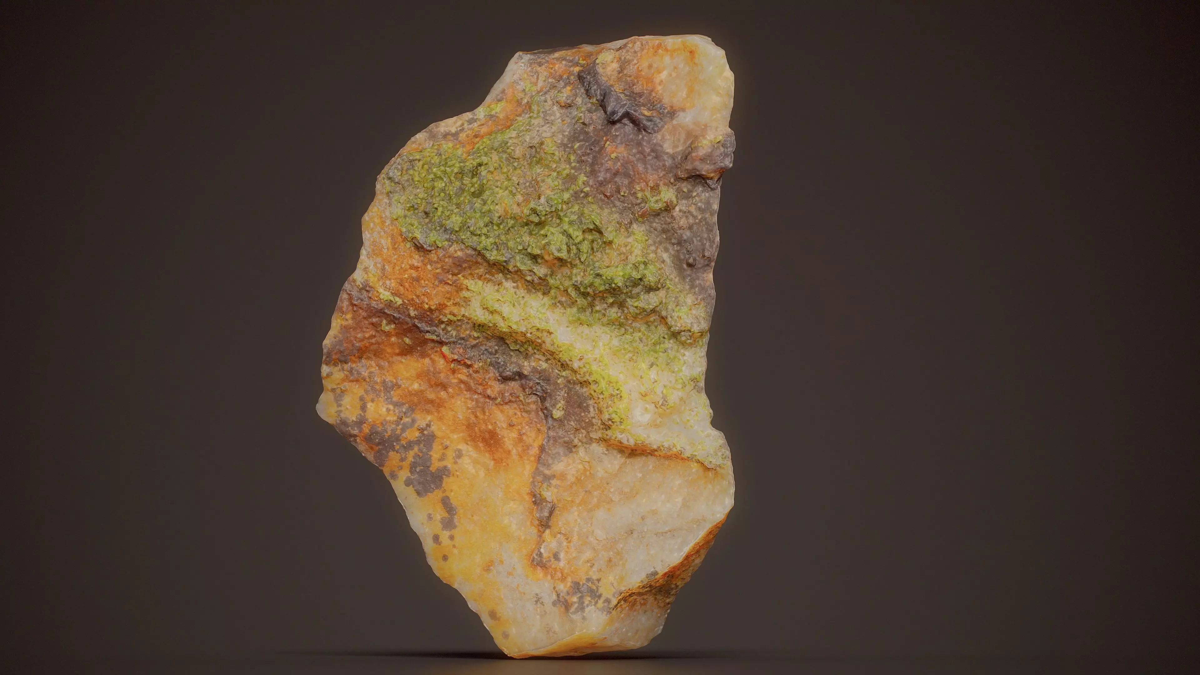 Sphalerite On Matrix Pyromorphite Low-poly 3D model
