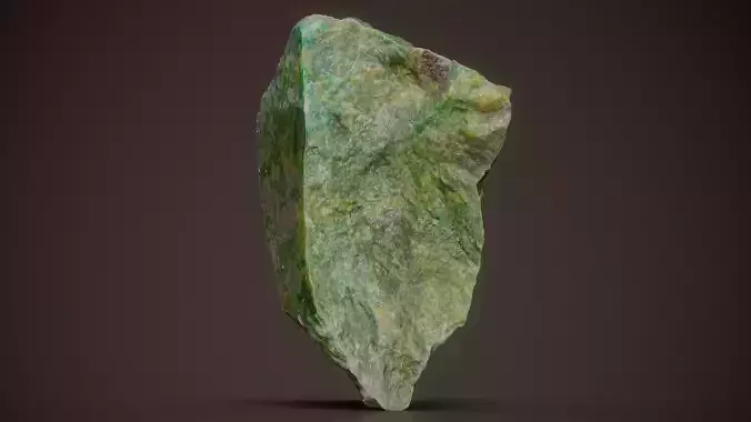 Fuchsite With Quartz Serpentine 02 Low-poly 3D model