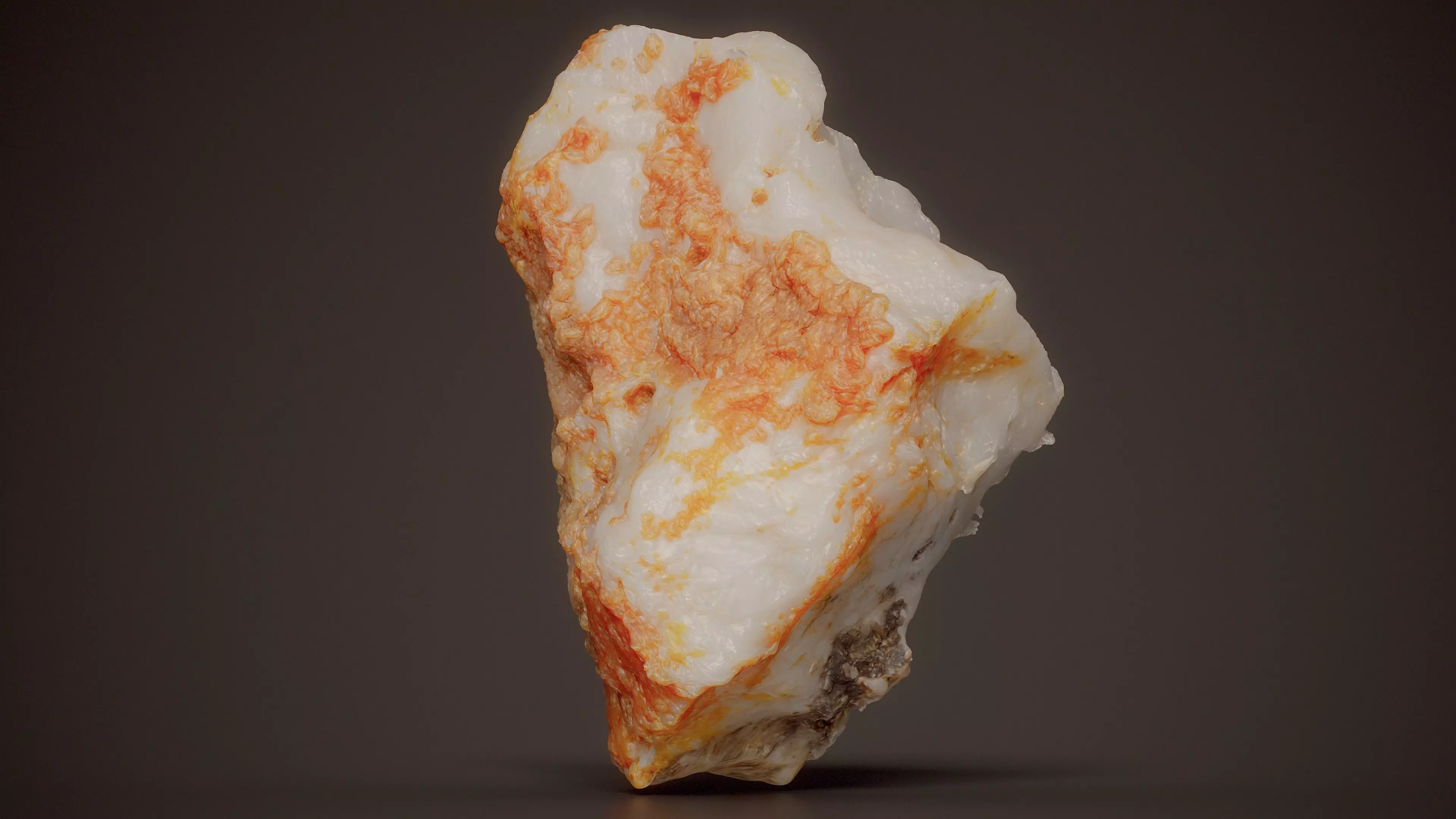 Calcite With Hematite Coating Vanadinite Low-poly 3D model