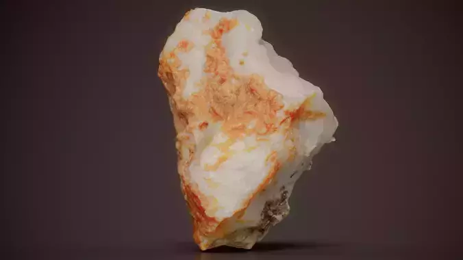 Calcite With Hematite Coating Vanadinite