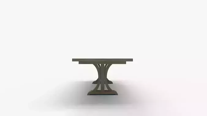 Winner Only Casual Dining Pedestal Table with Leaf 3D model 3