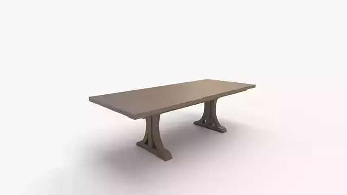 Winner Only Casual Dining Pedestal Table with Leaf 3D model