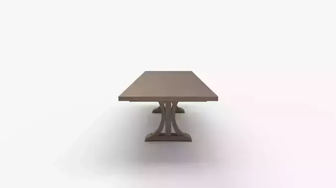Winner Only Casual Dining Pedestal Table with Leaf 3D model 4