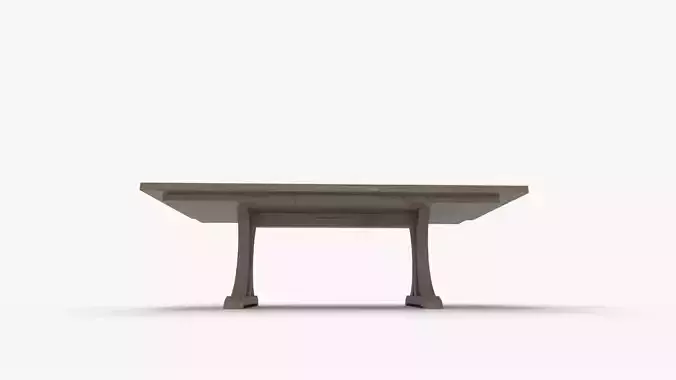 Winner Only Casual Dining Pedestal Table with Leaf 3D model 7