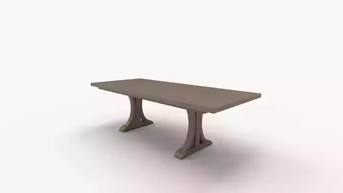 Winner Only Casual Dining Pedestal Table with Leaf 3D model 5