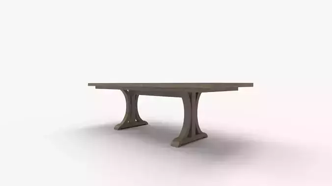 Winner Only Casual Dining Pedestal Table with Leaf 3D model 6