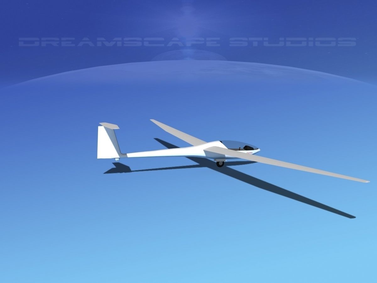 Glaser Dirks DG-200 15-metre Sailplane 3D model_1