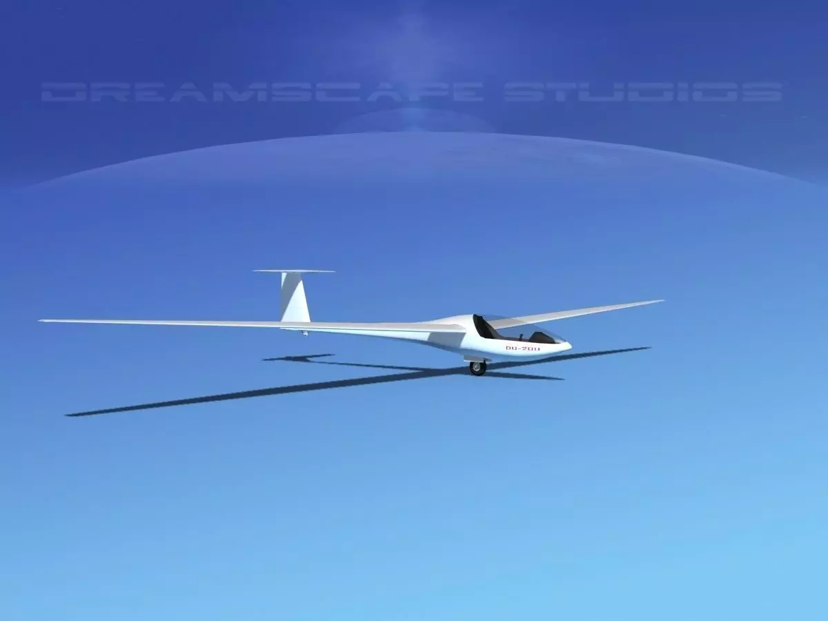 Glaser Dirks DG-200 15-metre Sailplane 3D model_0