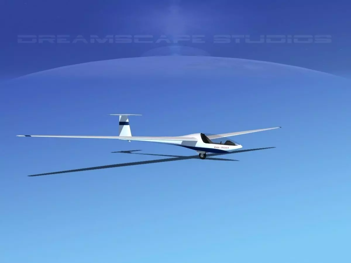 Glaser Dirks DG-200 15-metre Sailplane V01 3D model_0