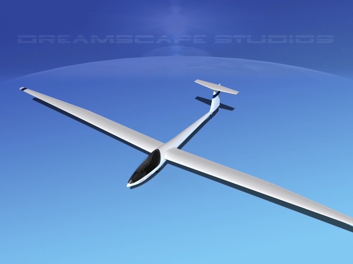 Glaser Dirks DG-200 15-metre Sailplane V01 3D model_7