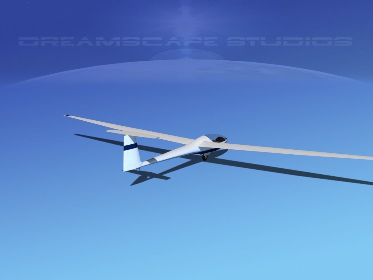 Glaser Dirks DG-200 15-metre Sailplane V01 3D model_2