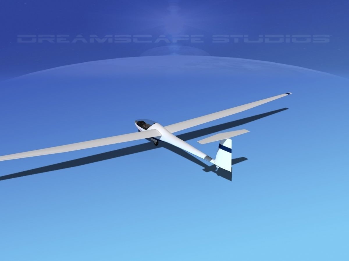 Glaser Dirks DG-200 15-metre Sailplane V01 3D model_4