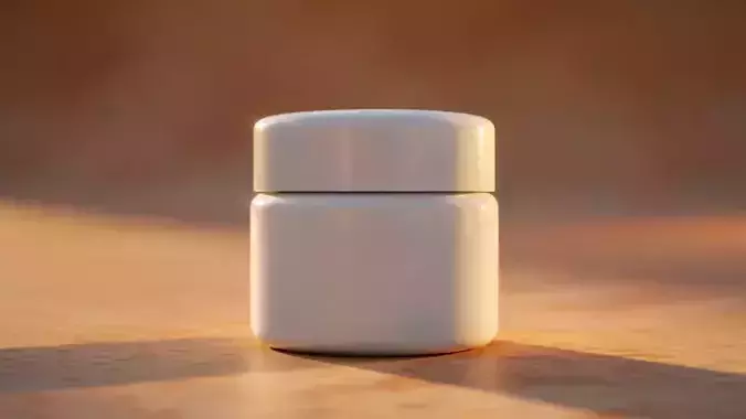 Modern White Cylindrical Jar Packaging and Storage Container