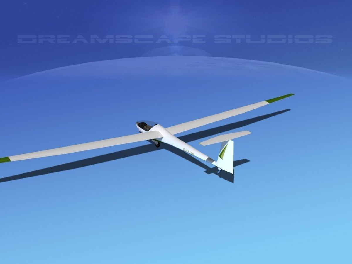 Glaser Dirks DG-200 15-metre Sailplane V06 3D model_4