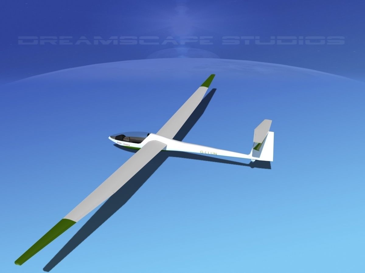 Glaser Dirks DG-200 15-metre Sailplane V06 3D model_5