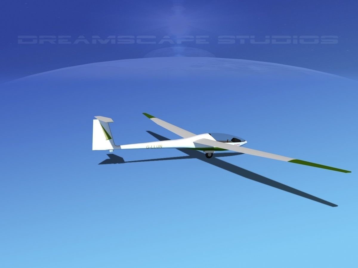 Glaser Dirks DG-200 15-metre Sailplane V06 3D model_1