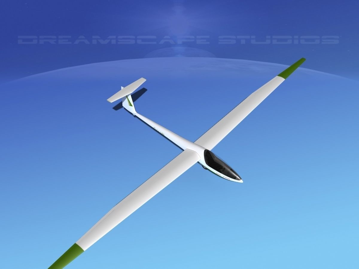 Glaser Dirks DG-200 15-metre Sailplane V06 3D model_9