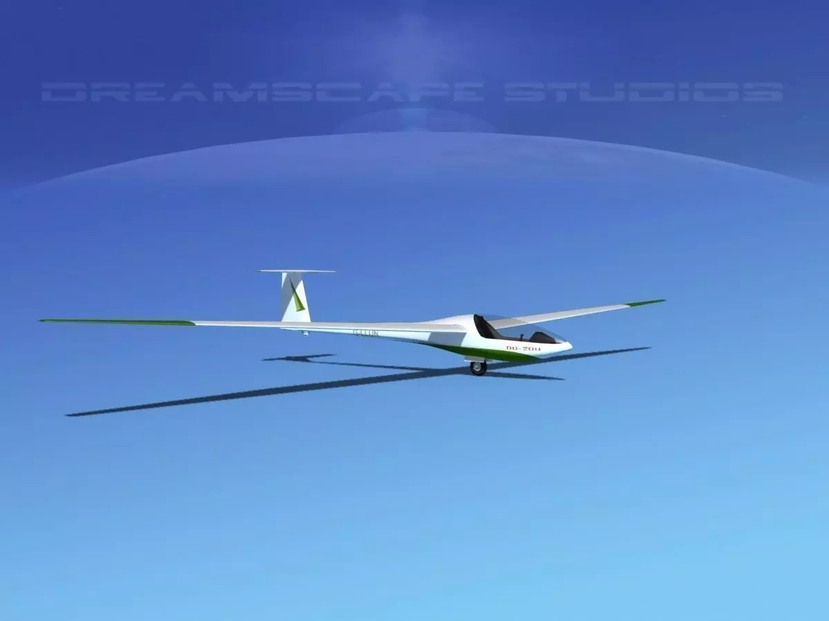 Glaser Dirks DG-200 15-metre Sailplane V06 3D model_0