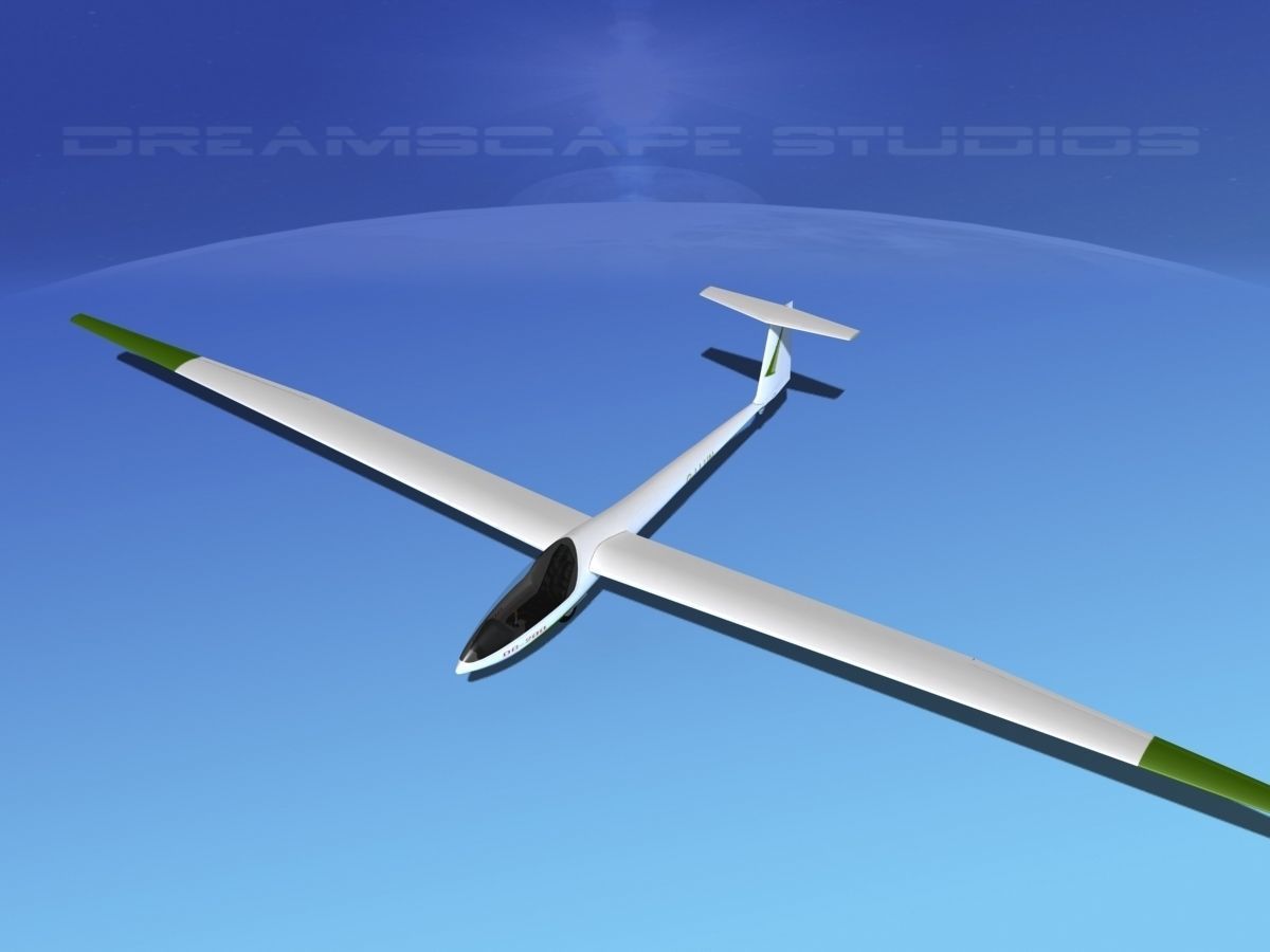 Glaser Dirks DG-200 15-metre Sailplane V06 3D model_7